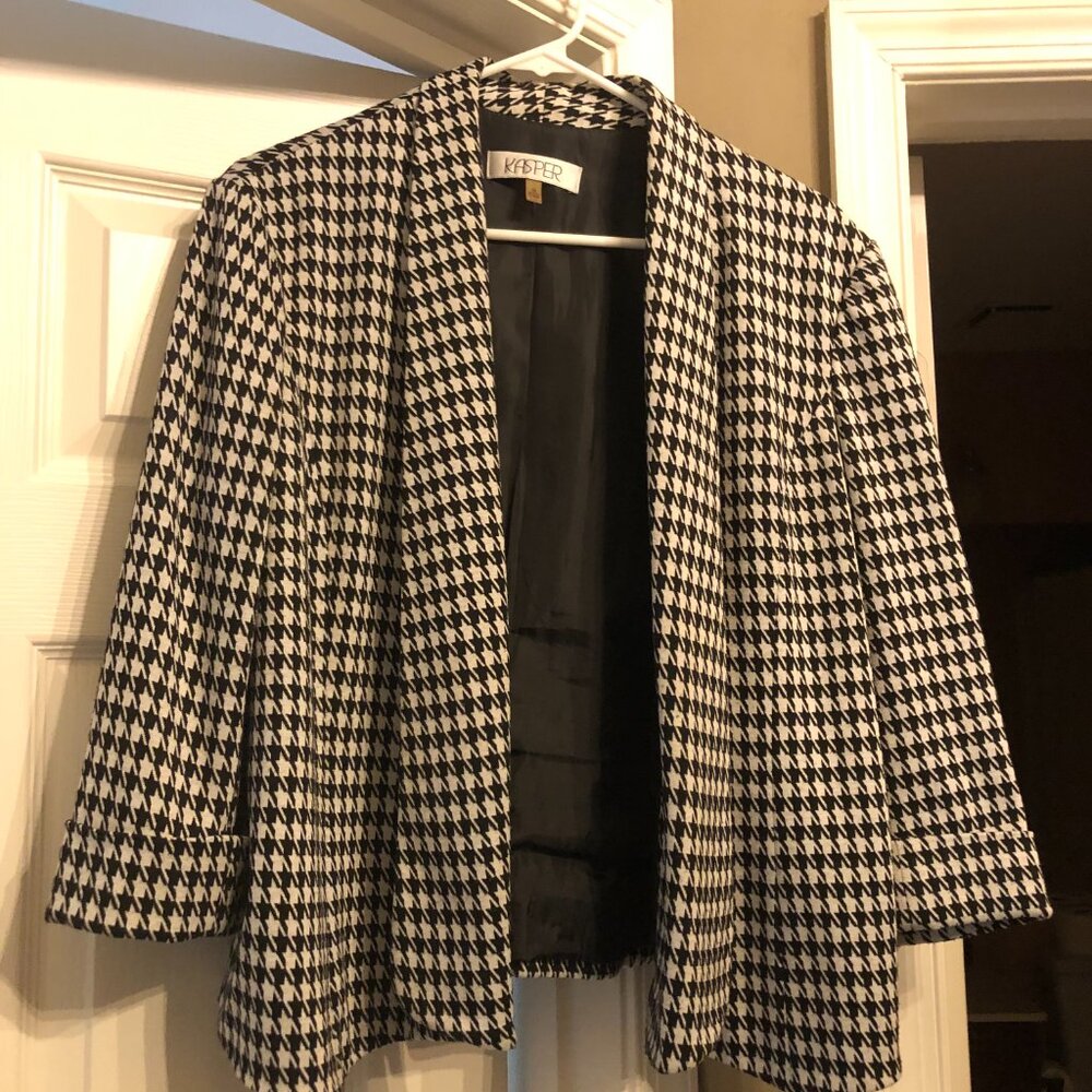 Kasper Dress Blazer - Houndstooth pattern size 16